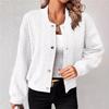 Women's Autumn Stand-up Collar Jacquard Baseball Jacket