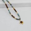 Tiger Eye & Titanium Steel Clavicle Necklace: Fashionable, Unique Design with Natural Stone Beads for Women