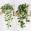 Plastic Fake Hanging Plants Handmade Artificial Realistic Vine Plants Lifelike Decorative Simulation Greenery Photography Props