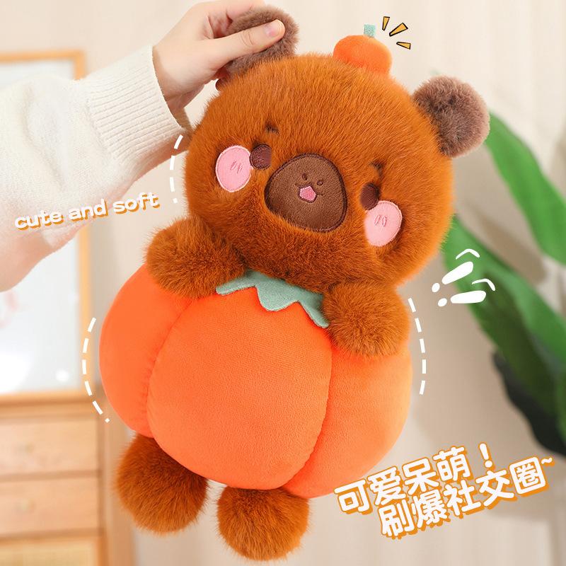 Creative Fruit Animal Rabbit Pig Doll Plush Toy Shiba Inu Capybara Doll Children's Soothing Ragdoll Doll