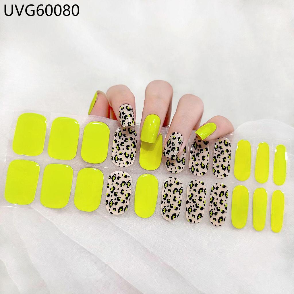 Transparent Nude UV Gel Nail Art Stickers: Semi-Cured, Semi-Baked Manicure Sheets