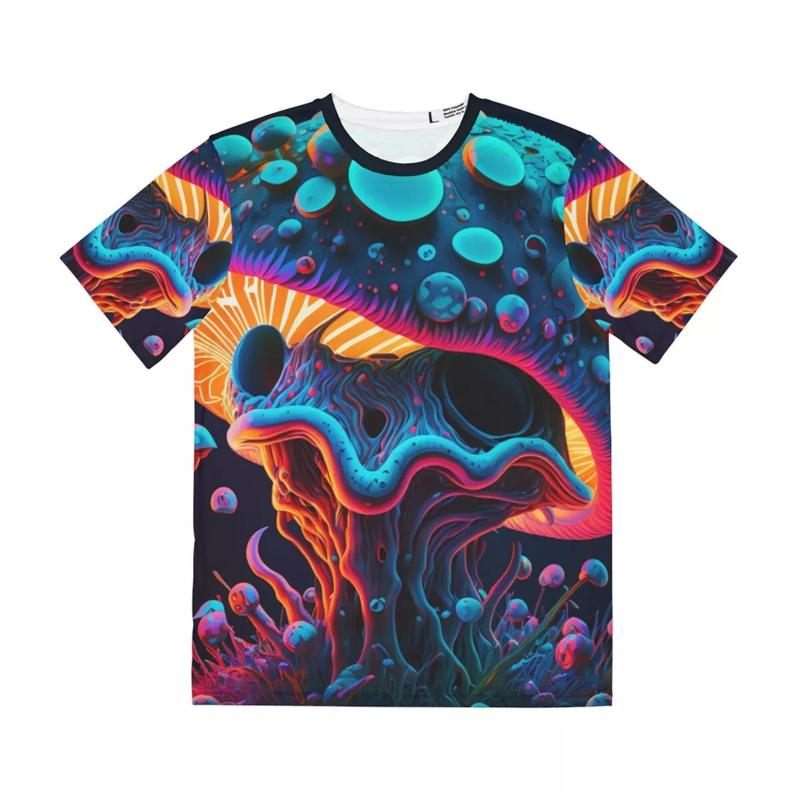 2024 Mushroom T Shirt For Mens Graphic Print Short Sleeve Tops 3D Casual Street Man's T-shirt Oversized Tee Shirt Men Clothing