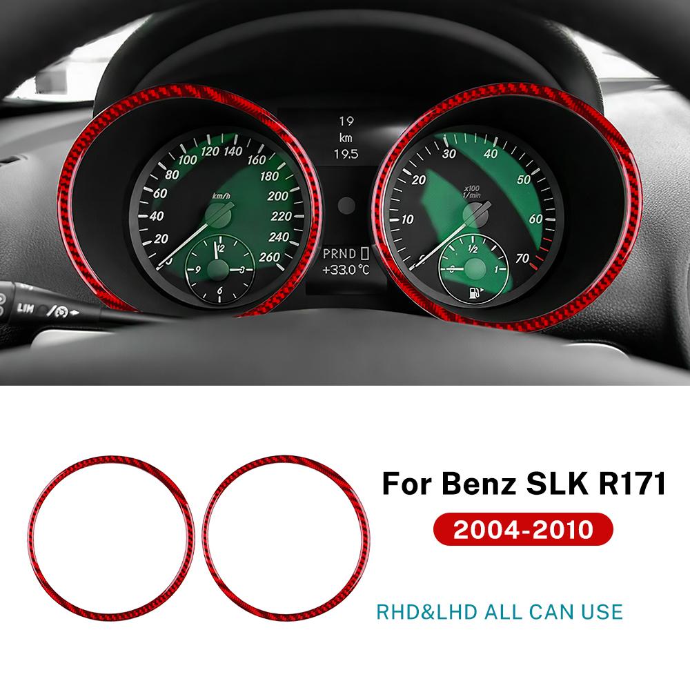 Real Soft Carbon Fiber Trim For Mercedes Benz SLK R171 2004 2005 2006 2007 2008 2009 2010 Speedometer Frame Sticker Accessories