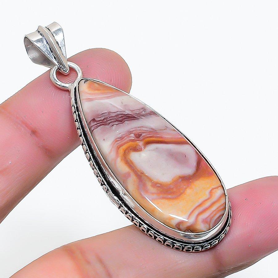 Natural Dolomite Gemstone Handmade 925 Sterling Silver Pendant 2.21  AP-15853