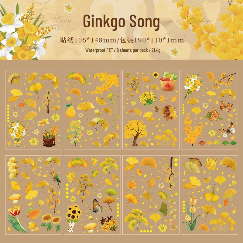 Innisfree Forest Song Retro Gold & Silver PET Waterproof Sticker Pack