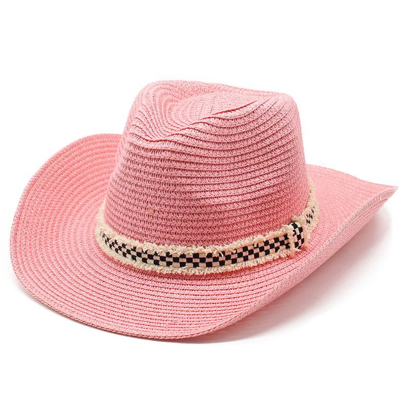 Summer Straw Hat For Men And Women With Wide Brim Sunshade For Outdoor Travel