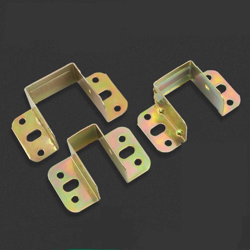 4Pcs Metal Thickened Bed Corner Bed Beam Support Bed Hinges Hook Corner Code Furniture Hardware Accessories