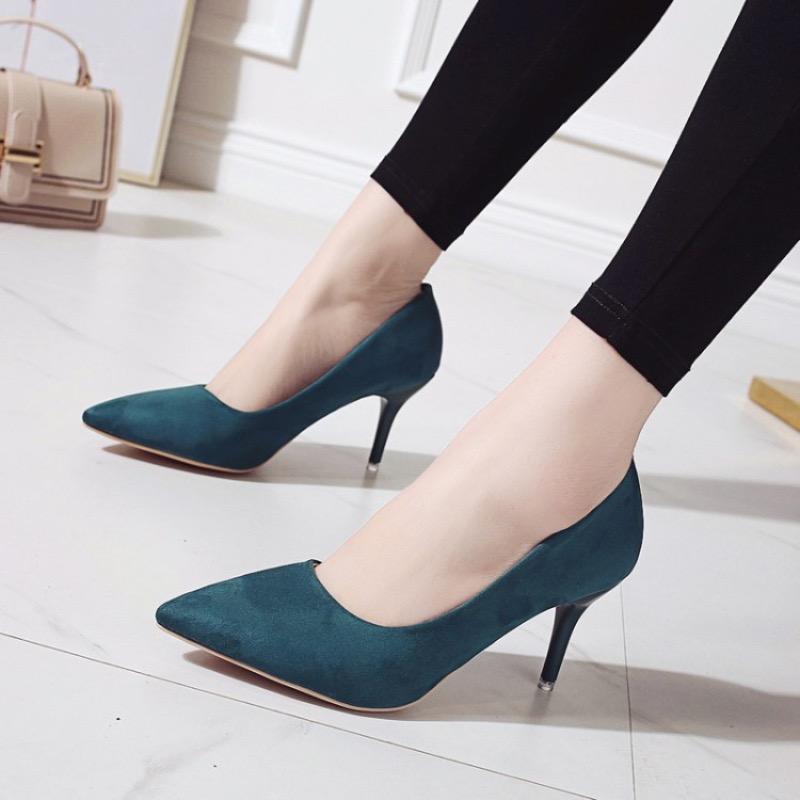 Fashion Women's Pumps Sexy Pointed Toes High Heels Luxury Banquet Wedding Shoes Fashion Suede Single Shoes for Women Leopard High Heels