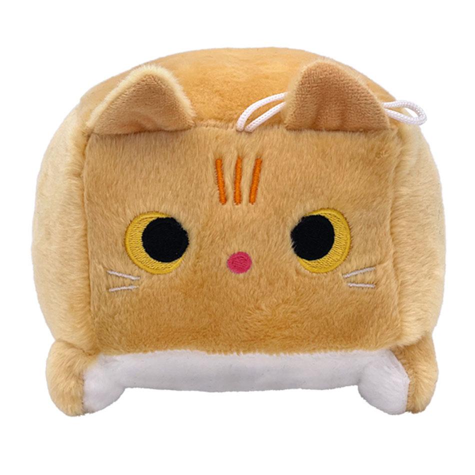 18cm Kawaii Kočičí Panenka Plyšová Hračka Stojící Chlupatá Kostka Kočky Plyšáci Černá Šedá Barevná Oranžová Malý Plyšák Zvíře Narozeninový Dárek