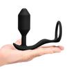 Vibrating anal plug with ring - B-Vibe Vibrating Snug & Tug M