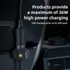 YQ9 Type-C + Dual USB Car Front Rear Seat Cigarette Lighter Charger for 12-24V Vehicles
