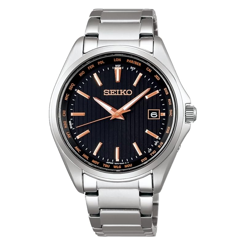 

[Seiko Watch] Seiko Selection Titanium Solar Radio-Controlled Watch with World Time Function SBTM293
