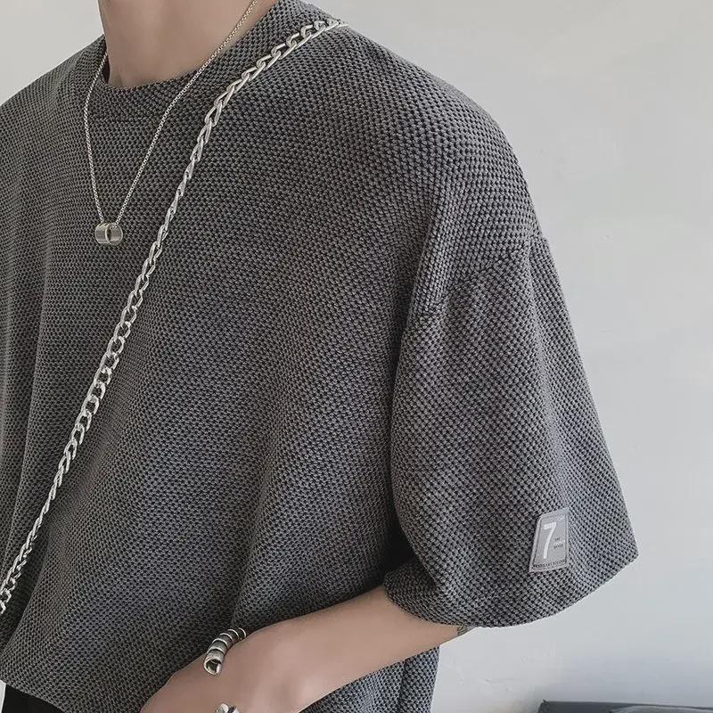 Men's Stylish Hollow Short-Sleeved T-Shirt - High-End Summer Wear