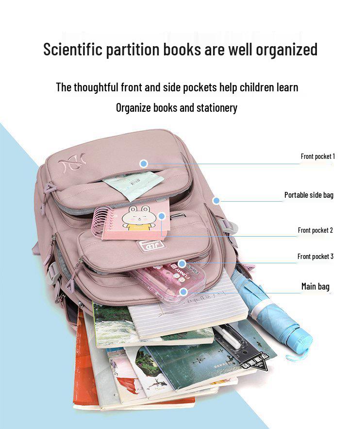 3rd-6th Grade School Backpack for Boys & Girls, Large Capacity, Campus & Travel Style