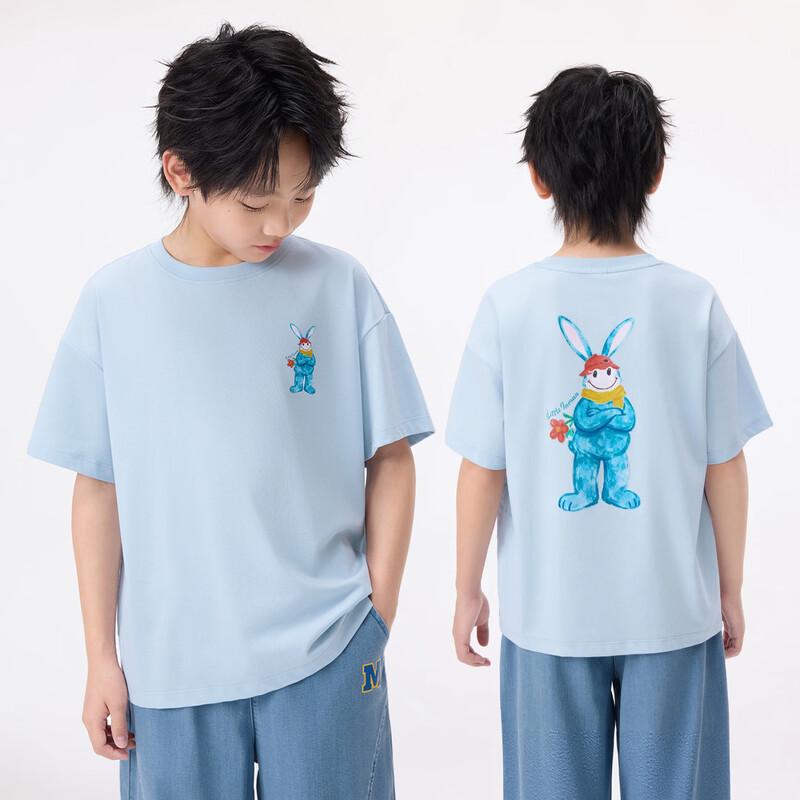 Boys  Cartoon Rabbit Print Short-Sleeve T-Shirt 11-12Y (150)