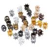 8pcs Mini Crown Spacer Beads, Multicolored Vintage DIY Jewelry Making Accessories, Doll House Miniature Crafts Decor YMY
