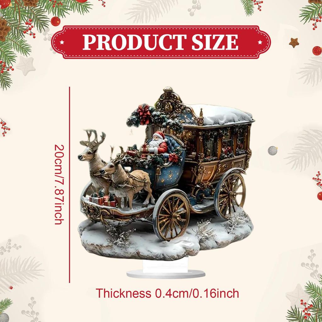 2D Weihnachts-Weihnachtsmann-Dekoration Kunstwerk Handwerk Dekorative Tischfigur Ornament Stück