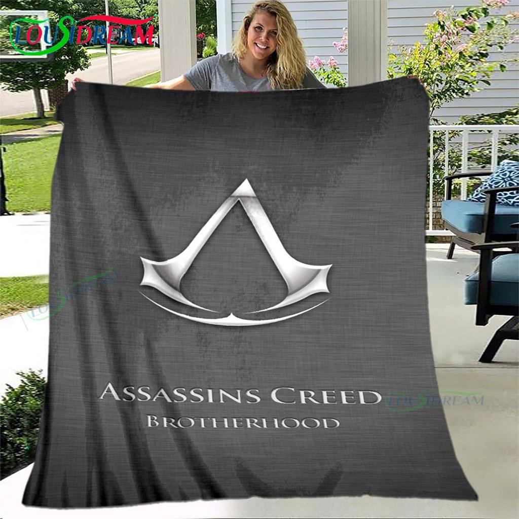 Giochi di Moda 3D Coperta A-Assassin's Creed, Coperta Plaid in Flanella per Letto Divano Picnic Ufficio Escursionismo Tempo Libero Riposo Regalo di Compleanno