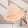 Summer sunshade straw hat women's sunscreen hat Korean version temperament round hat mother hat big eaves hat bucket hat sun hat