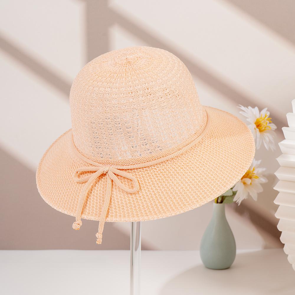 Summer sunshade straw hat women's sunscreen hat Korean version temperament round hat mother hat big eaves hat bucket hat sun hat