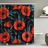 Popular Peony Bathroom Decoration Curtain Art Print Home Decor Showershower Liner Organizer