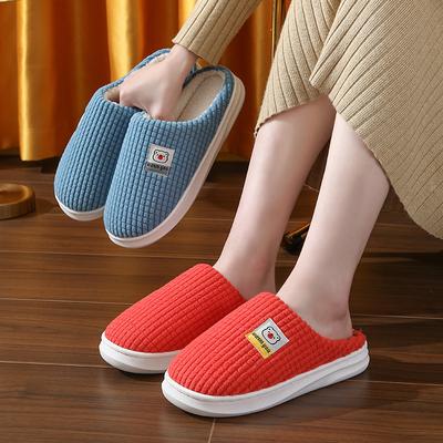 Pantofole di cotone, Uomo, Inverno Casa, Antiscivolo, Suola spessa, Caldo pavimento, Pantofole da coppia, Donna