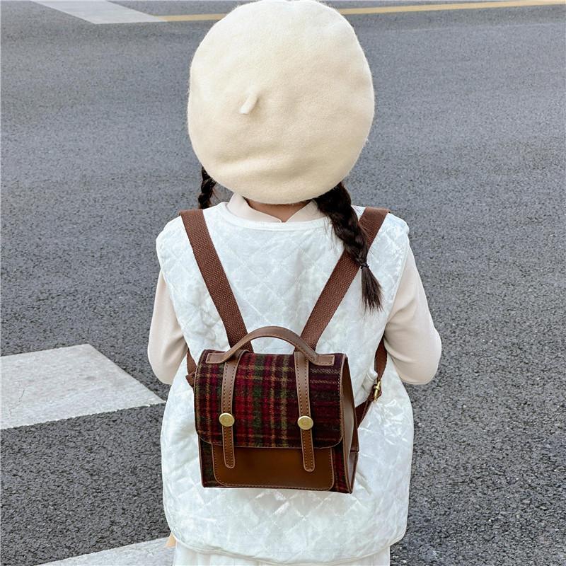 Children's Backpack - Retro Style - Boys and Girls' Children's Bag - Mini Handbag - Kindergarten Double Shoulder Bag