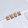 Cartoon Little Bear & Rabbit Resin Ornaments: Beige Milk Tea Phone Case & DIY Hair Accessories