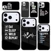 Capa Case for iPhone 17 Air 16 Pro Max 15 Plus 11 13 Mini 14 12 Back Phone Cover Eat Sleep Weld Repeat