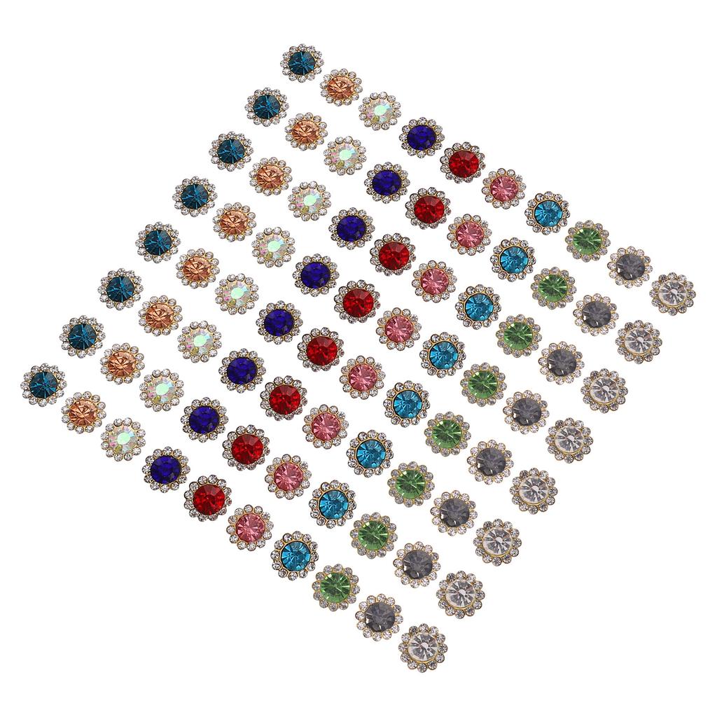 Sunflower Rhinestone Sewing Buttons Creative Small Lightweight Glass Crystal for DIY Sewing Crafts Decorative Accessories
