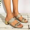 Fashion Summer Party Sandals Fashionable Vacation Beach Shoes Thick High-heeled Slippers Women Sandals Outside Size 36 43 Women's Shoes