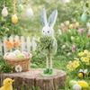 Standing Flower Rabbit Figurine Cute Bunny Doll Figures Easter Bunny Ornament  Kids Gifts