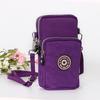 Nylon Schulter-Crossbody-Handytasche für Damen, Sport Laufen Mehrschichtige Reißverschlusstasche Armbandtasche, Clutch Münzbörse, Schlüsselhalter