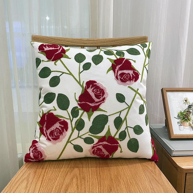 Nordic Ins Klein Frisch Einfach Bestickt Kissen Bouquet Kissenbezug Wohnzimmer Sofa Kissen Schlafzimmer Kissen