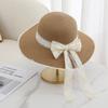 New Sweet Big Bow Sunshade Straw Hat Women's Fashion Temperament Big Brim Sun Hat Outdoor Travel Sun Hat