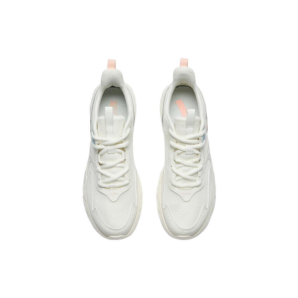 New Anta Anti Slip Wear Resistant Low Top Running Shoes Women's White Cyan 922235527-6