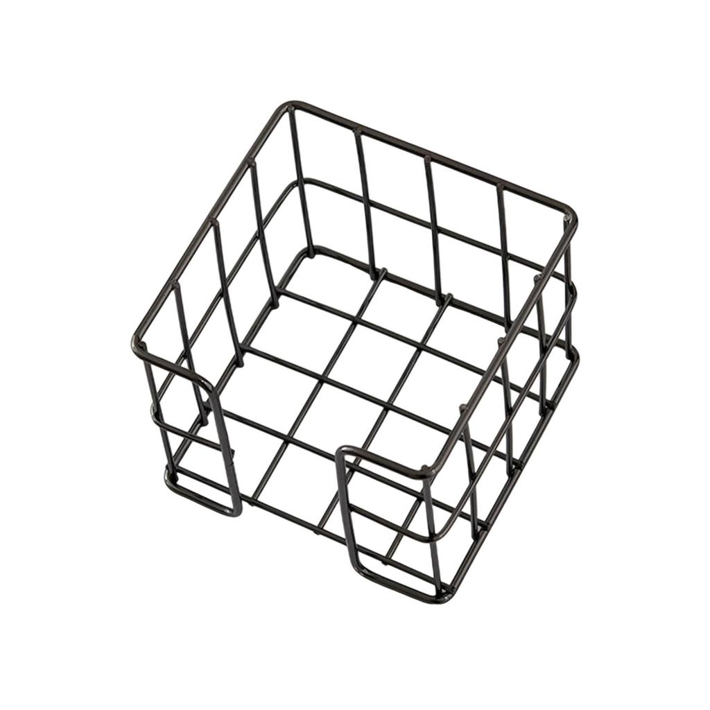 Iron Wire Note Block Holder Desk Notepads Holder Storage Box Memo Pad Holder Metal Mesh Note Box For Office 27x95x80mm