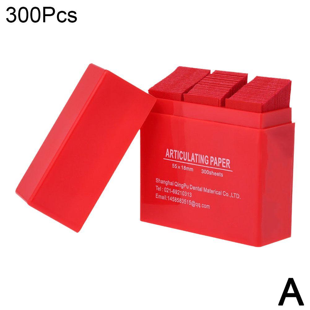 New High-end 300 Sheet/Box Dental Articulating Paper Teeth Oral Dentist Blue Strips Strips Whit J1M9