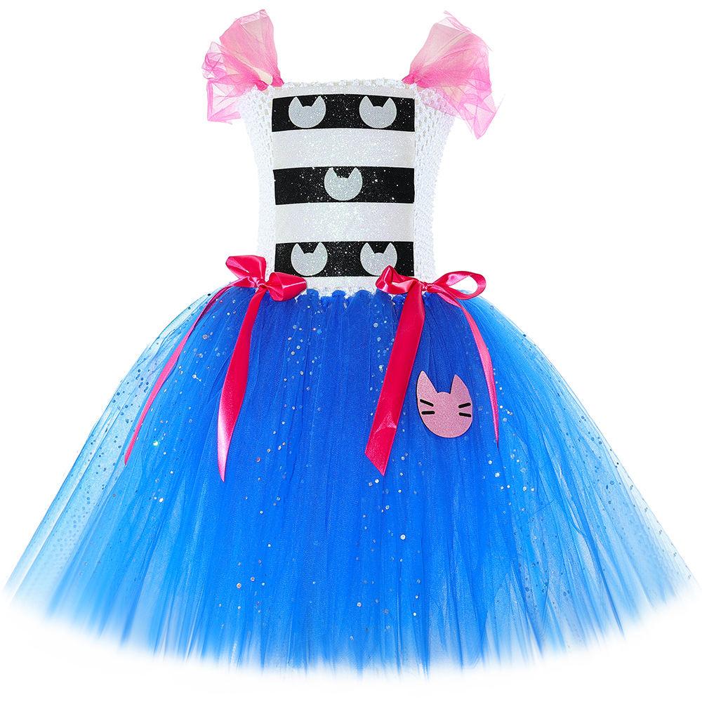 Gabby Dollhouse Costume Girls Fancy Tutu Dress Glitter Gabby Cat Tulle Princess Dress Set Kids Halloween Birthday Party Costumes 12M