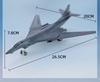 TU-160 Plane Model Toy Russia AirForce Tupolev TU-160 Diecast Alloy Aircraft Collectible Display Airplanes Sound and Light Model