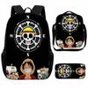 One Piece Kids School Backpack Set With Lunch Bag Pencil Case - Lightweight Ergonomic Oxford Fabric Elementary