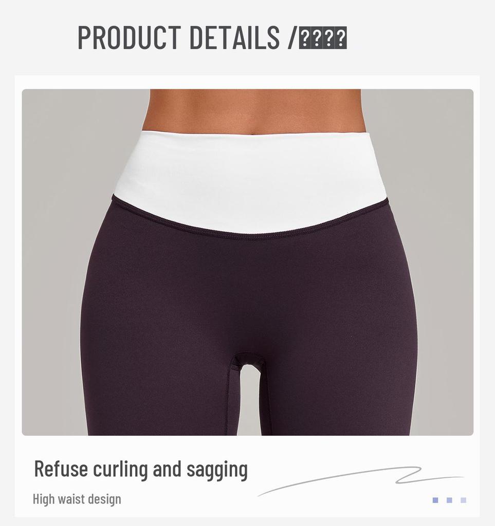 Women's Color Block High Elastic Tummy Control Quick-Dry Running Shorts