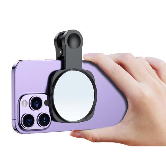 Handy-Selfie-Tragbarer Spiegel Klarer, verstellbarer, rutschfester, leichter Smartphone-Kameraspiegel-Reflexionsclip