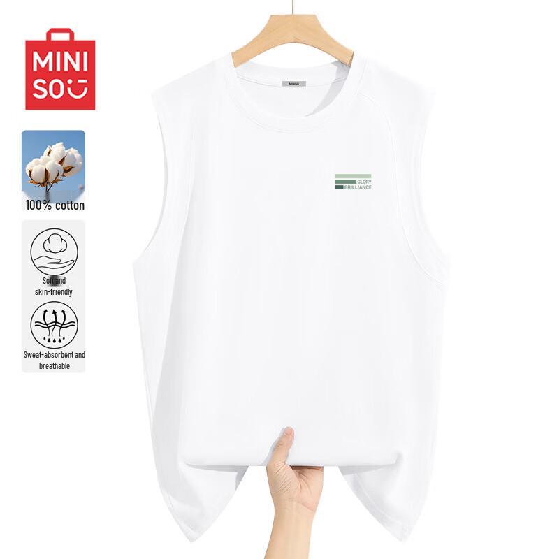 MINISO Men s Pure Cotton Sleeveless Vest 3XL