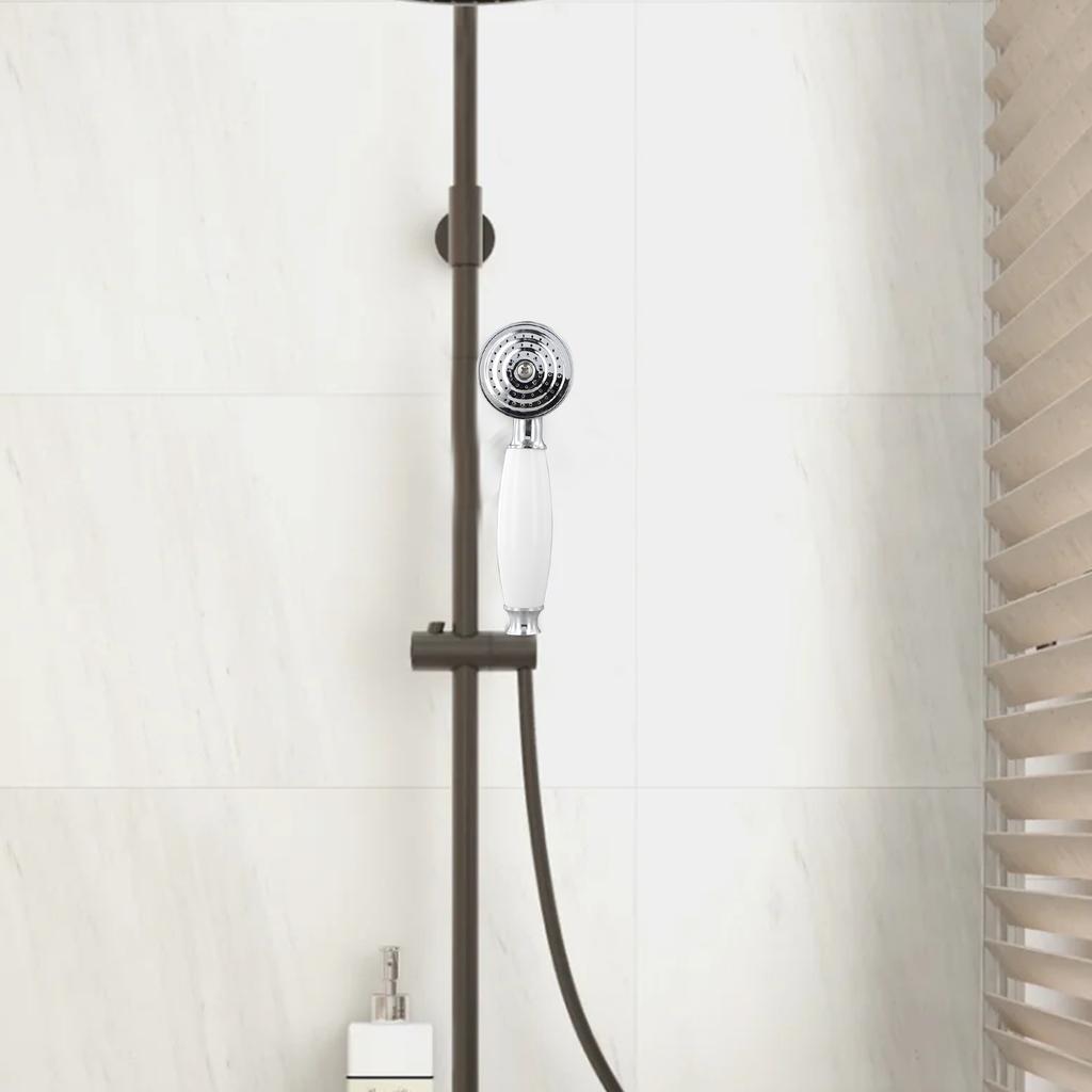 Wiadro prysznicowe Vintage Chromowane Odłączane Ręczne Głowica prysznicowa do łazienki Akcesoria prysznicowe do majsterkowania