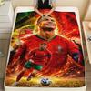 1PC CR7 Patterned Flannel Blanket Suitable For All Seasons for Home Decor Warmth and Comfort Gifts Holiday Present