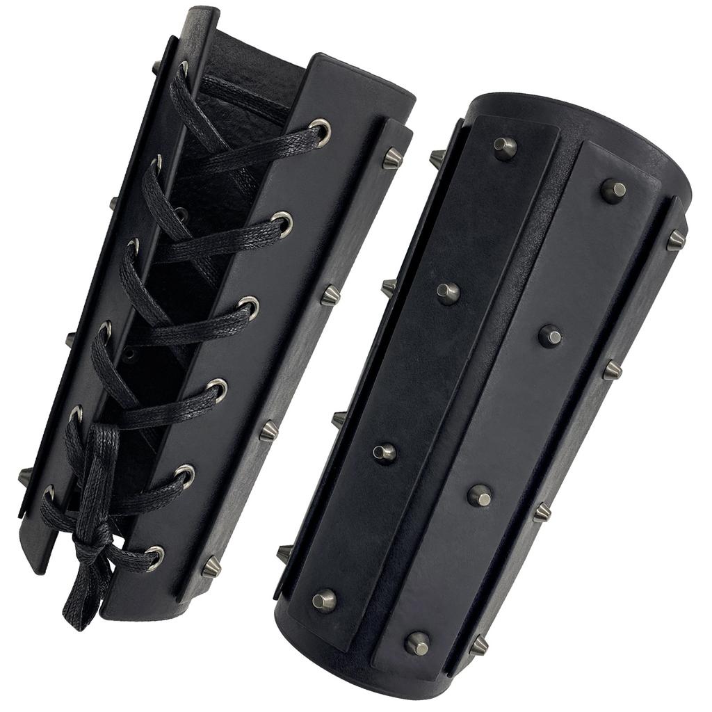 Vintage Rivet Studded Arm Guard Medieval Armor Bracers Cosplay Party Costume Accessories Role Play Renaissance Gauntlet