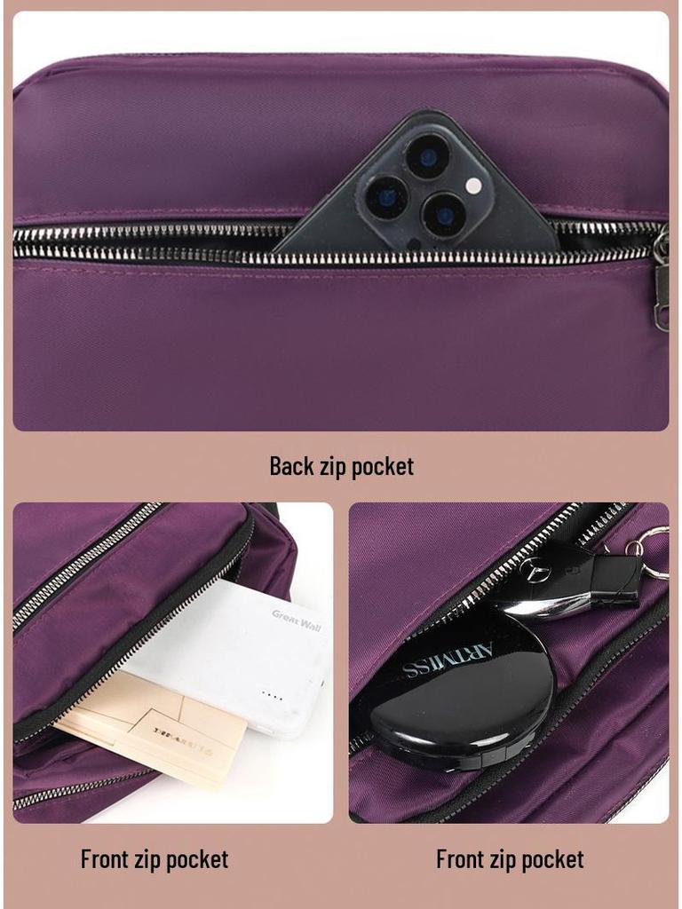 Sac bandoulière Oxford multicouche imperméable pour femmes