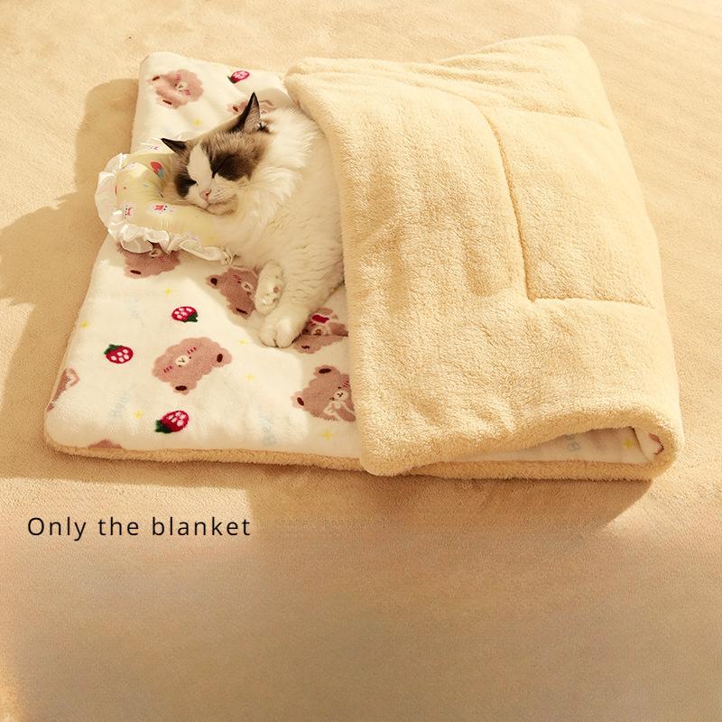 

Одеяло для домашних животных Одеяло для кошек Одеяло для собак Осенне-зимнее удобное одеяло Гнездо для собак Коврик для сна Мягкий коврик для кошек круглый год S