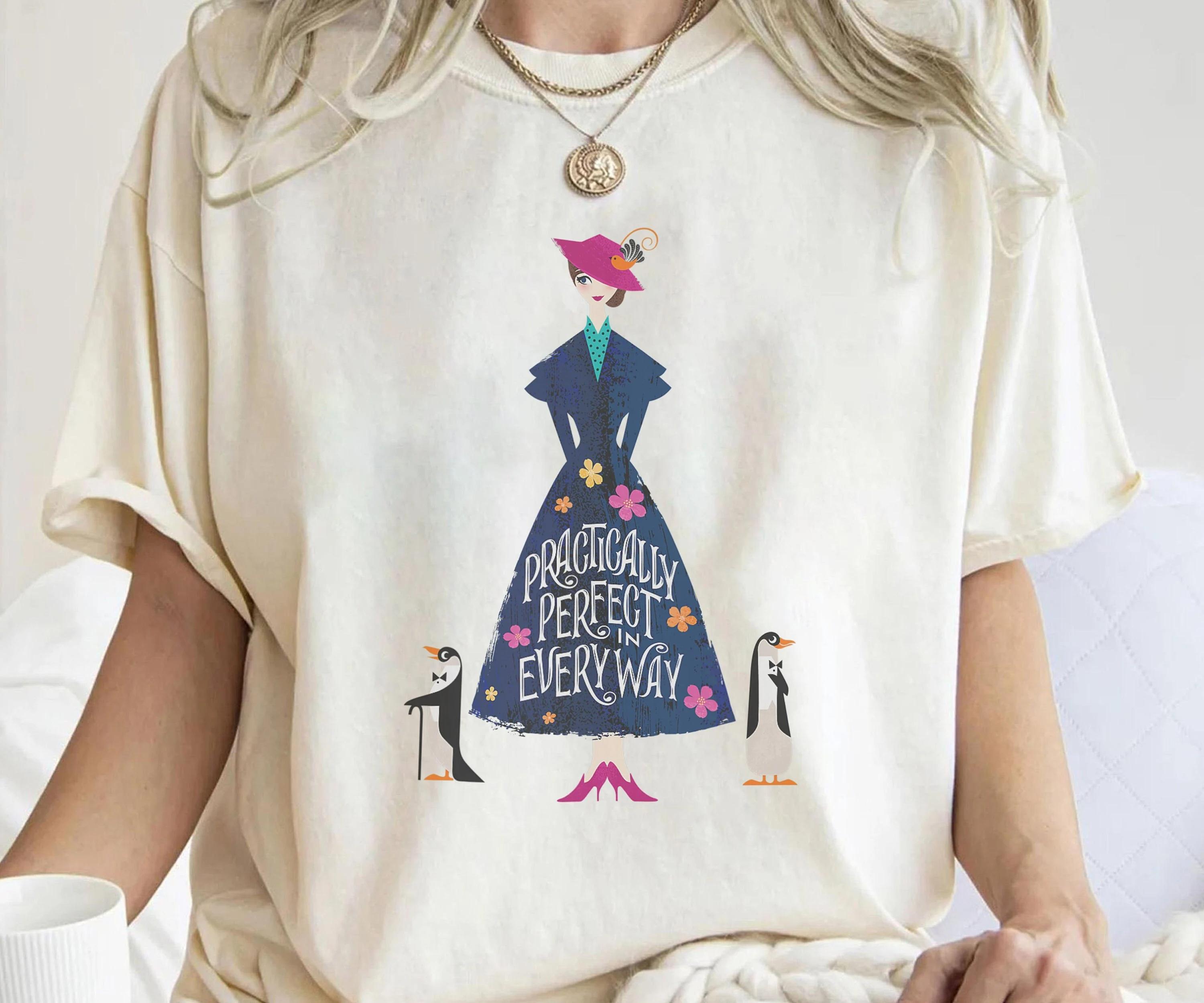 Disney Mary Poppins Practically Perfect TShirt Disneyland Family Matching Shirt Magic Kingdom WDW Epcot Theme Park S